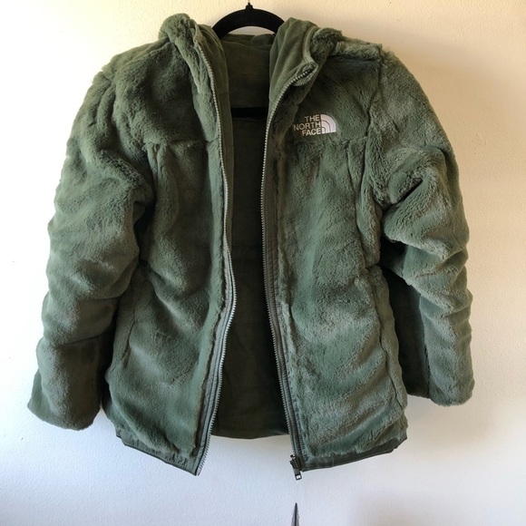The North Face Kids' Green Mossbud Reversible Water Repellent Parka Jacket M 10 - Picture 8 of 12